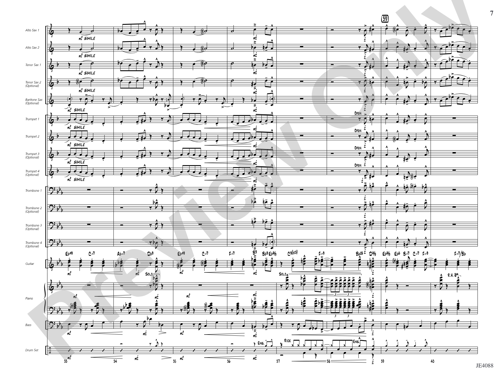 Walkin' with Jackie: Jazz Ensemble Conductor Score & Parts
