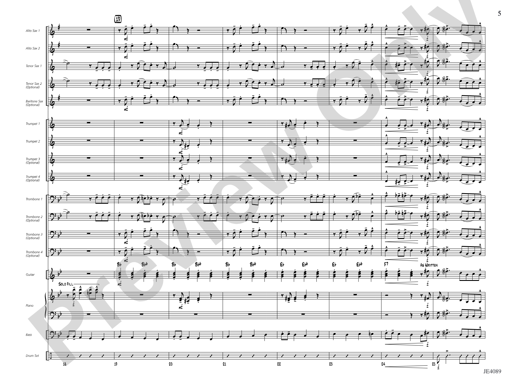 A Jazzy Ol' Christmas: Jazz Ensemble Conductor Score & Parts