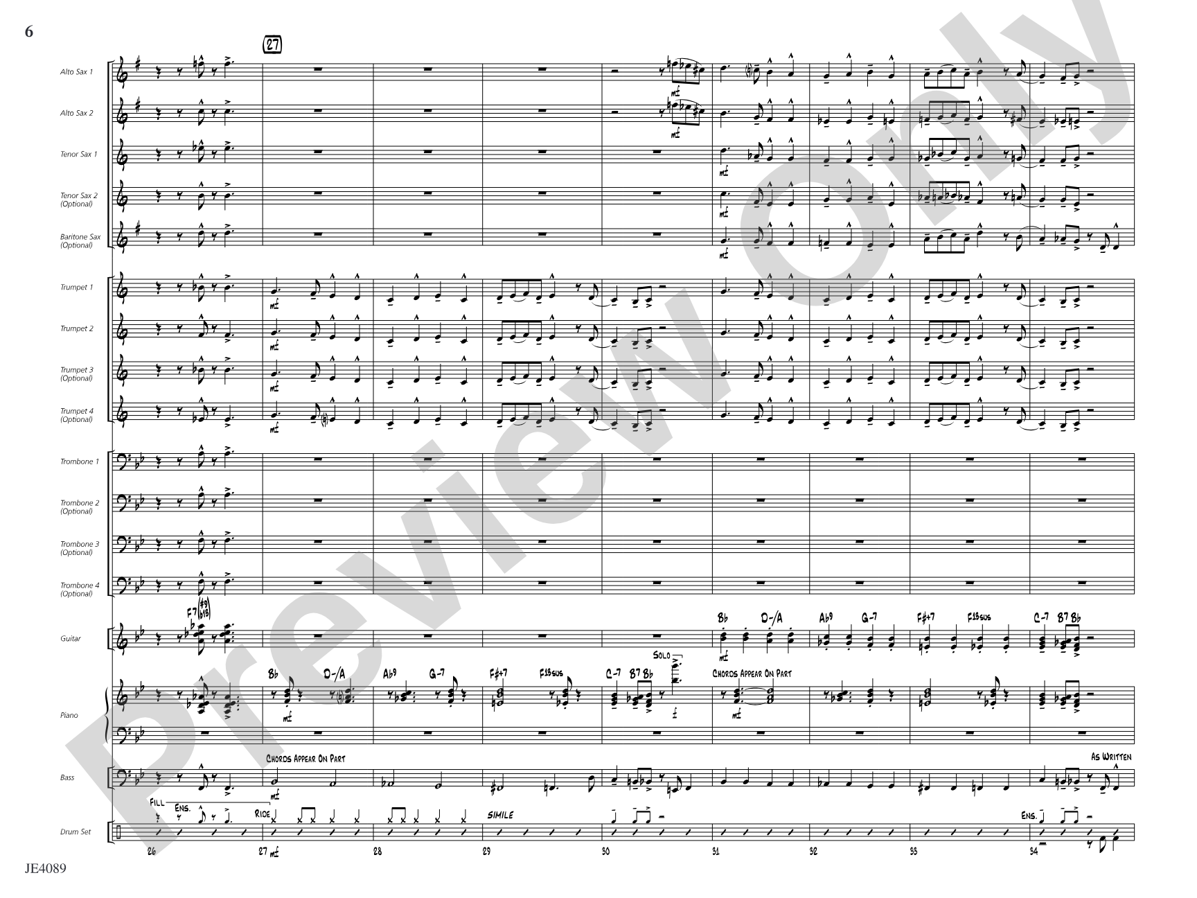 A Jazzy Ol' Christmas: Jazz Ensemble Conductor Score & Parts