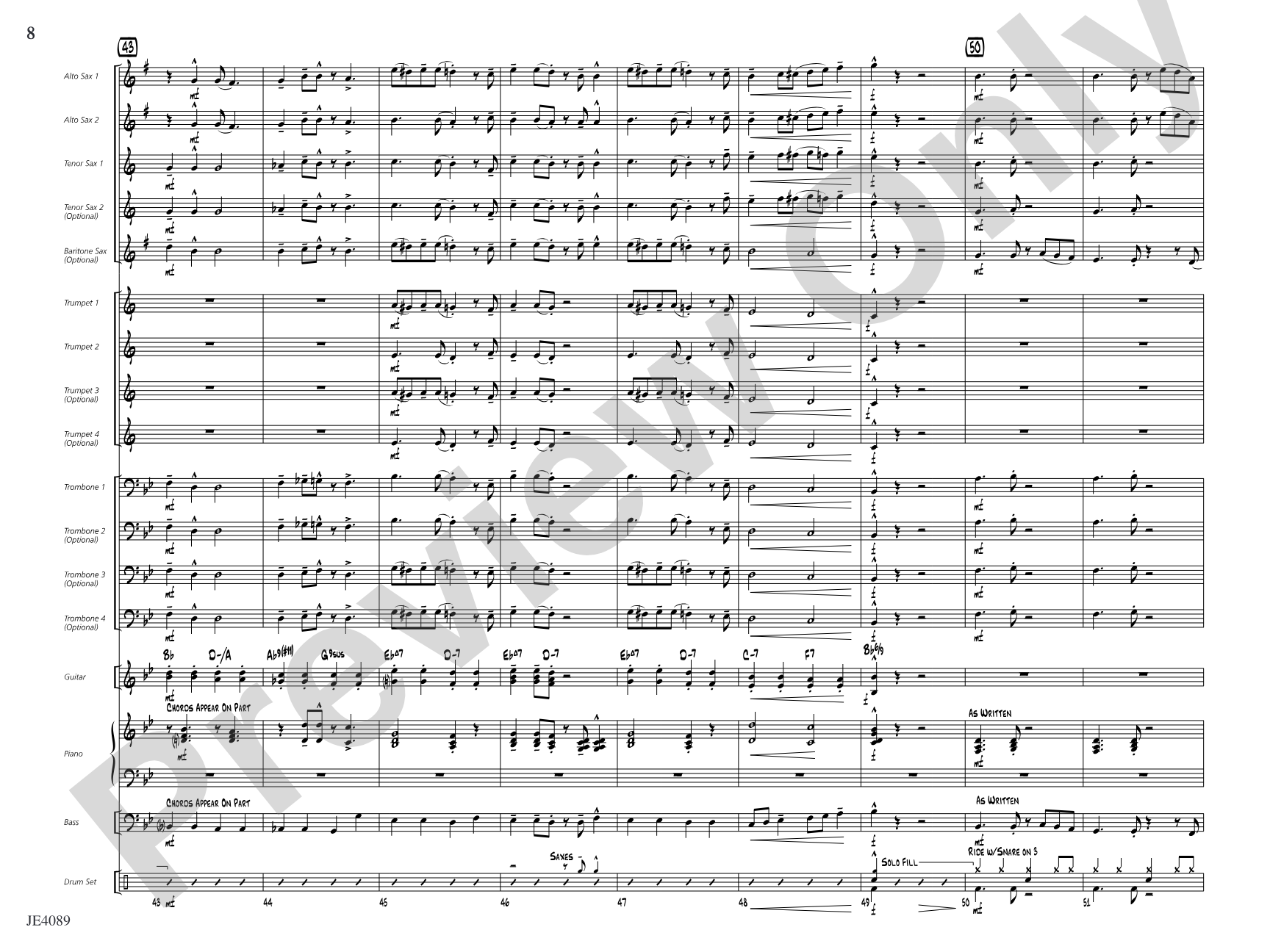 A Jazzy Ol' Christmas: Jazz Ensemble Conductor Score & Parts
