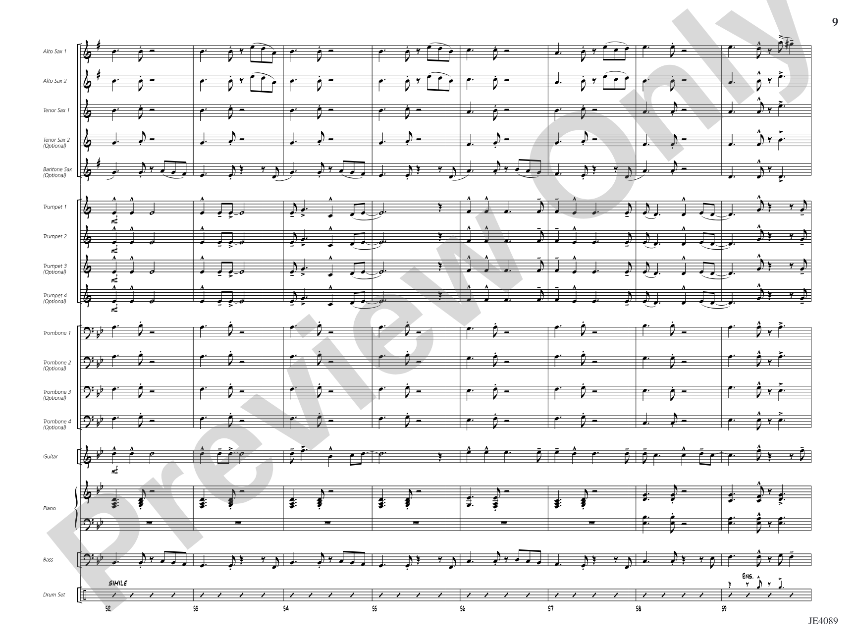 A Jazzy Ol' Christmas: Jazz Ensemble Conductor Score & Parts