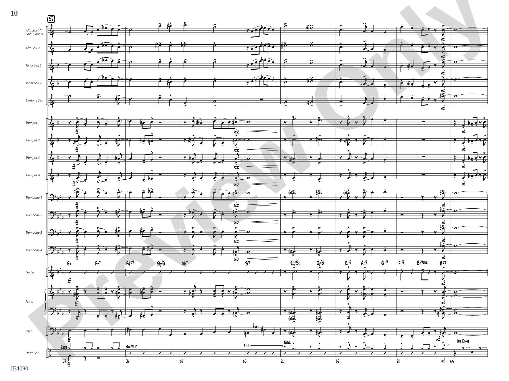 The Sermon: Jazz Ensemble Conductor Score & Parts