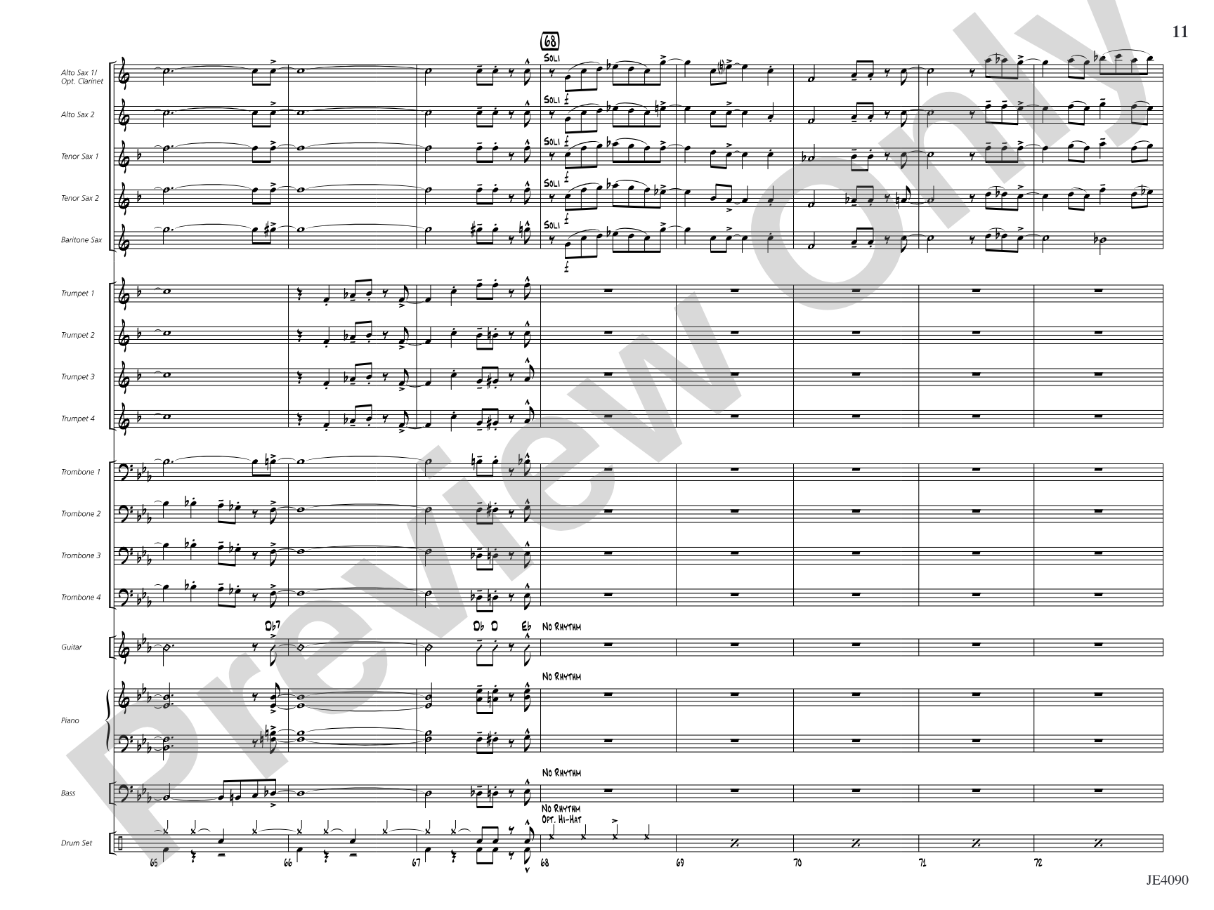 The Sermon: Jazz Ensemble Conductor Score & Parts