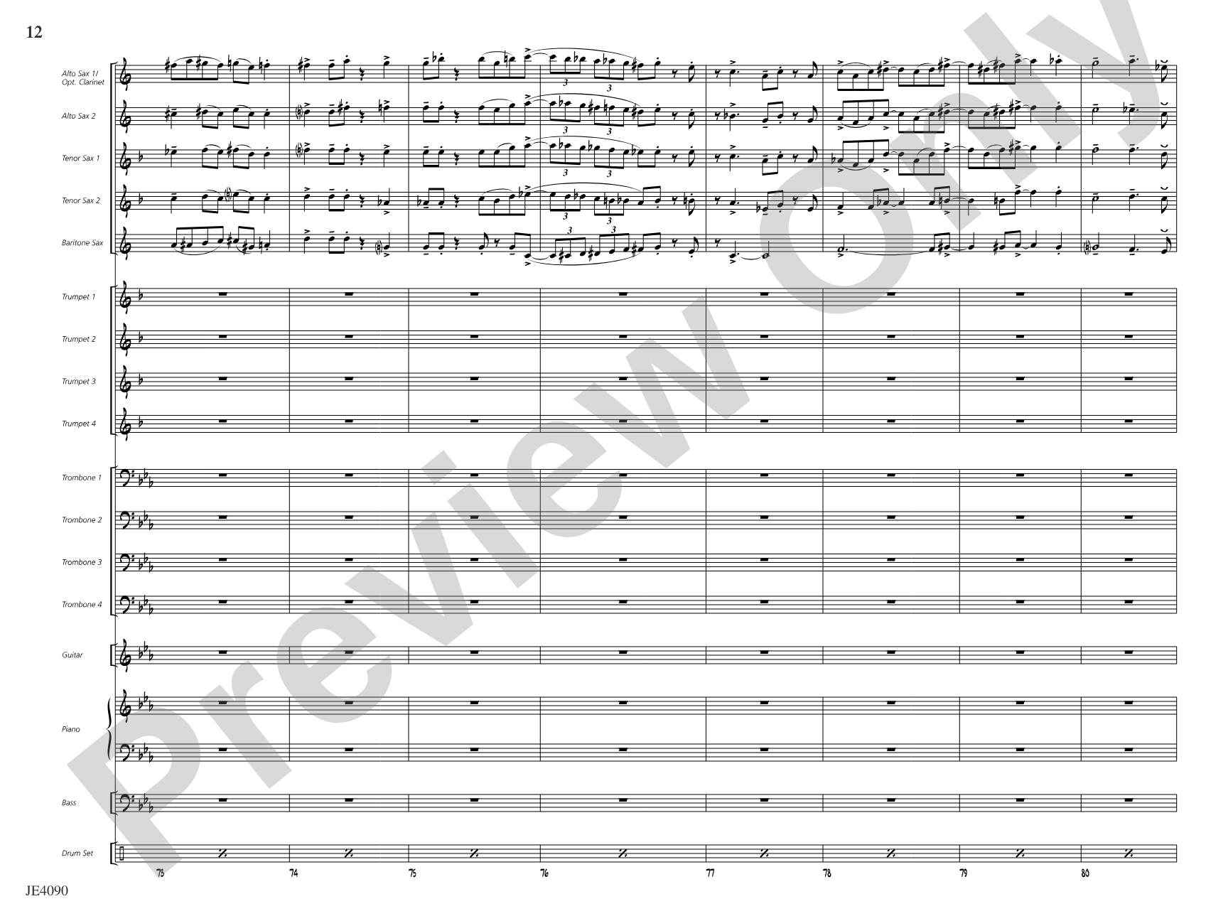 The Sermon: Jazz Ensemble Conductor Score & Parts