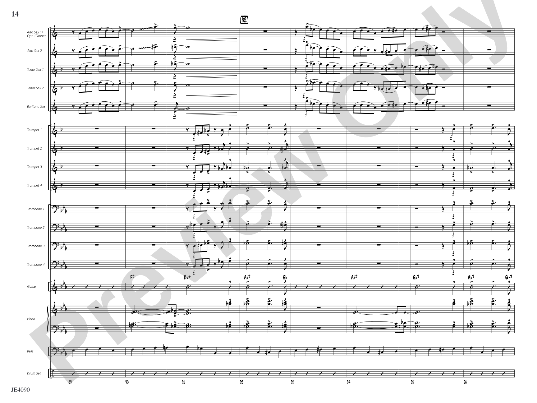 The Sermon: Jazz Ensemble Conductor Score & Parts