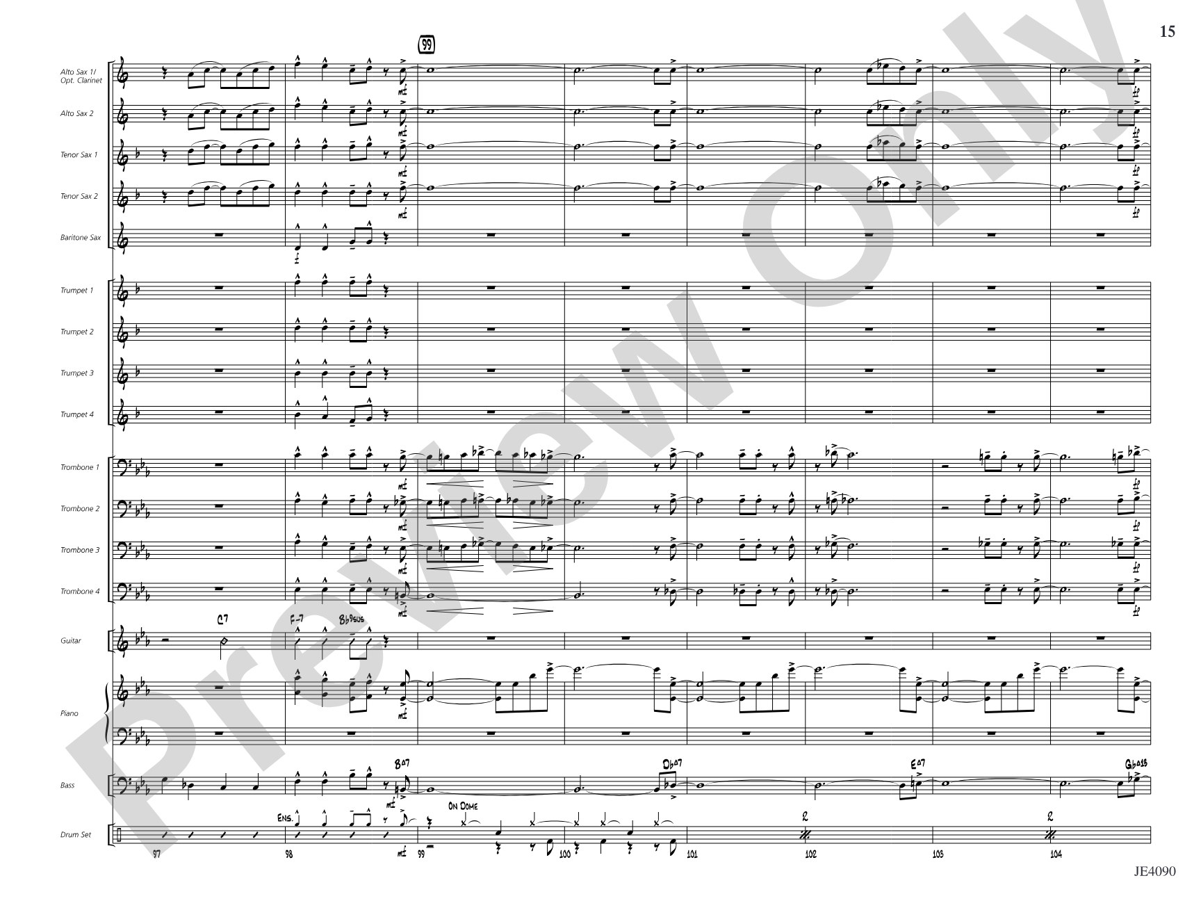 The Sermon: Jazz Ensemble Conductor Score & Parts
