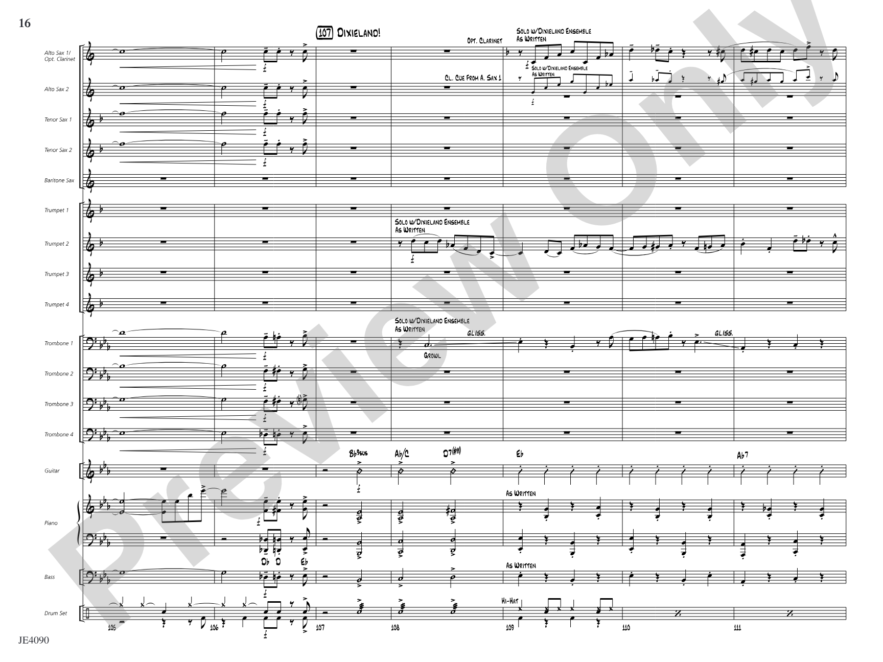 The Sermon: Jazz Ensemble Conductor Score & Parts