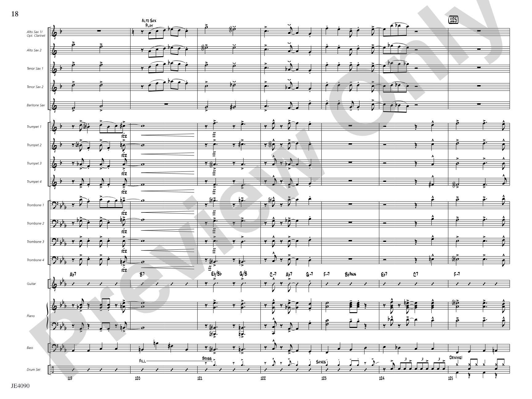 The Sermon: Jazz Ensemble Conductor Score & Parts