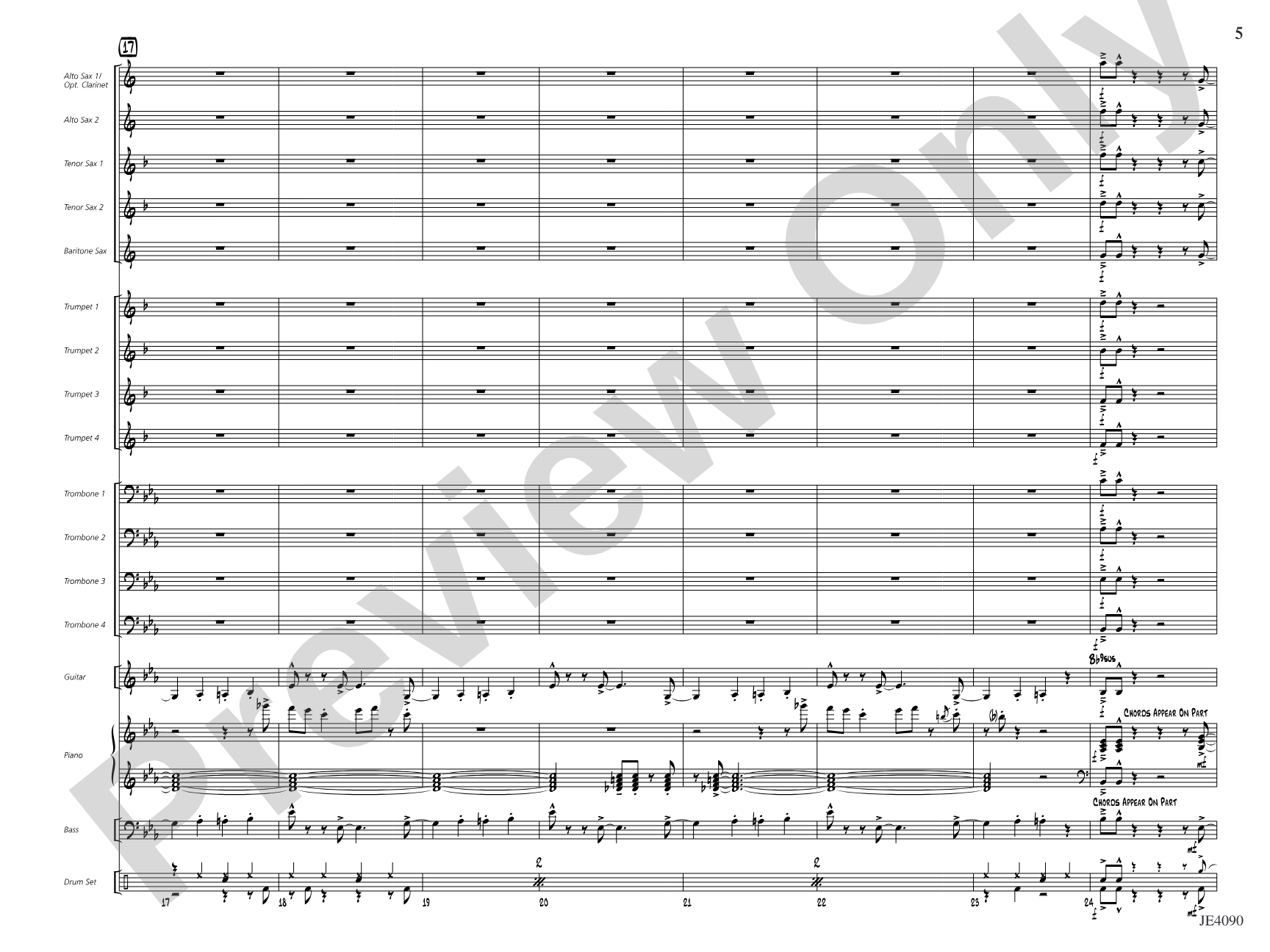 The Sermon: Jazz Ensemble Conductor Score & Parts