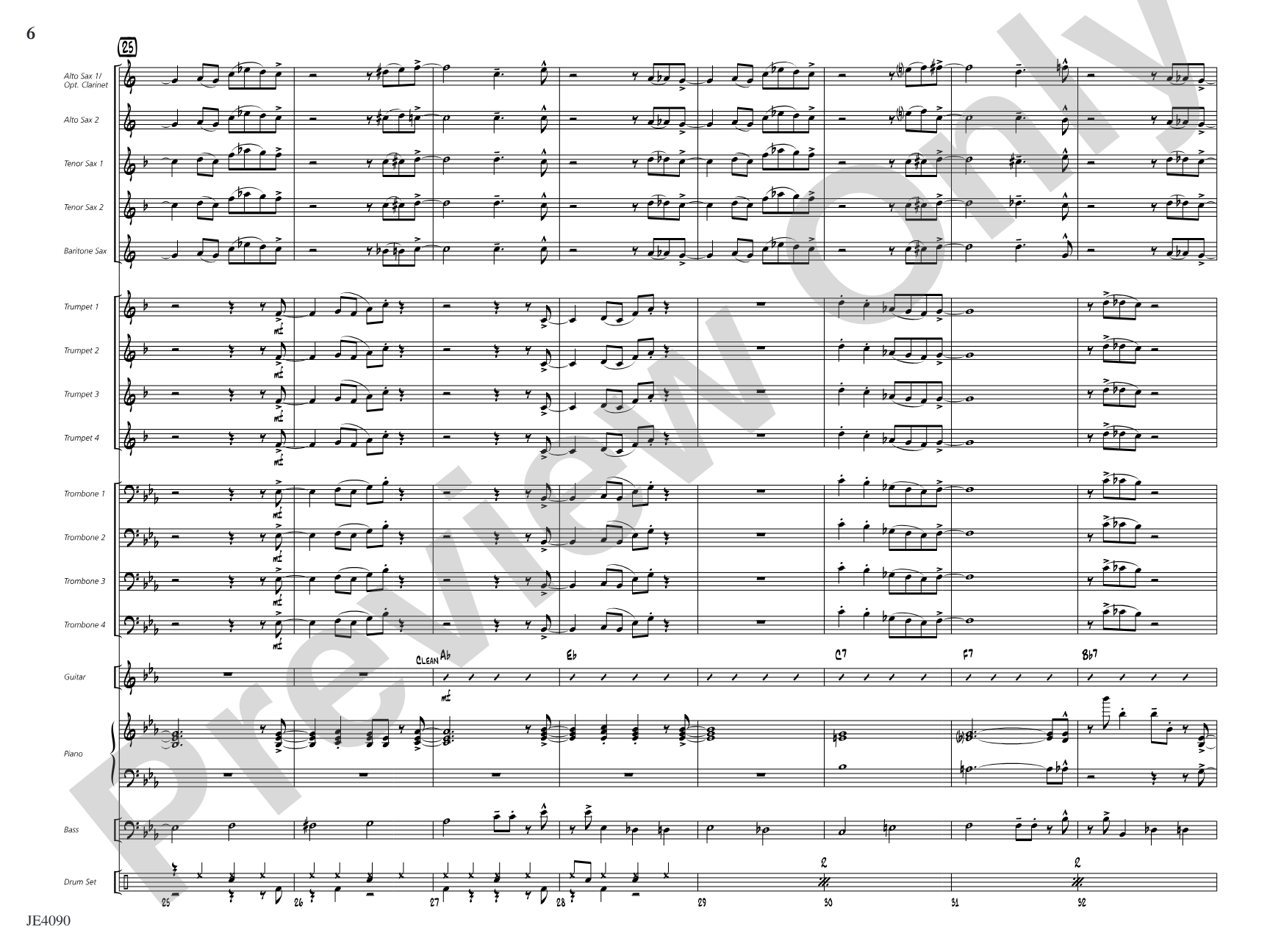 The Sermon: Jazz Ensemble Conductor Score & Parts