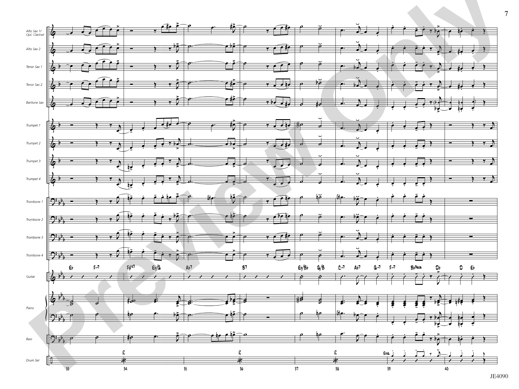 The Sermon: Jazz Ensemble Conductor Score & Parts