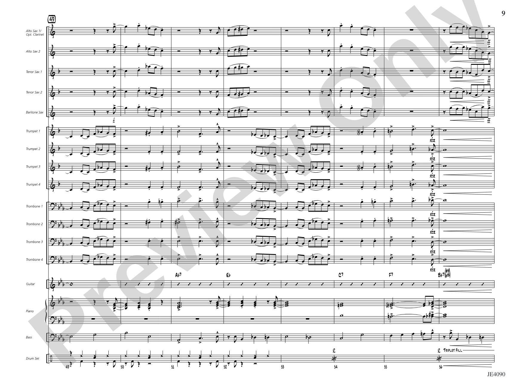 The Sermon: Jazz Ensemble Conductor Score & Parts