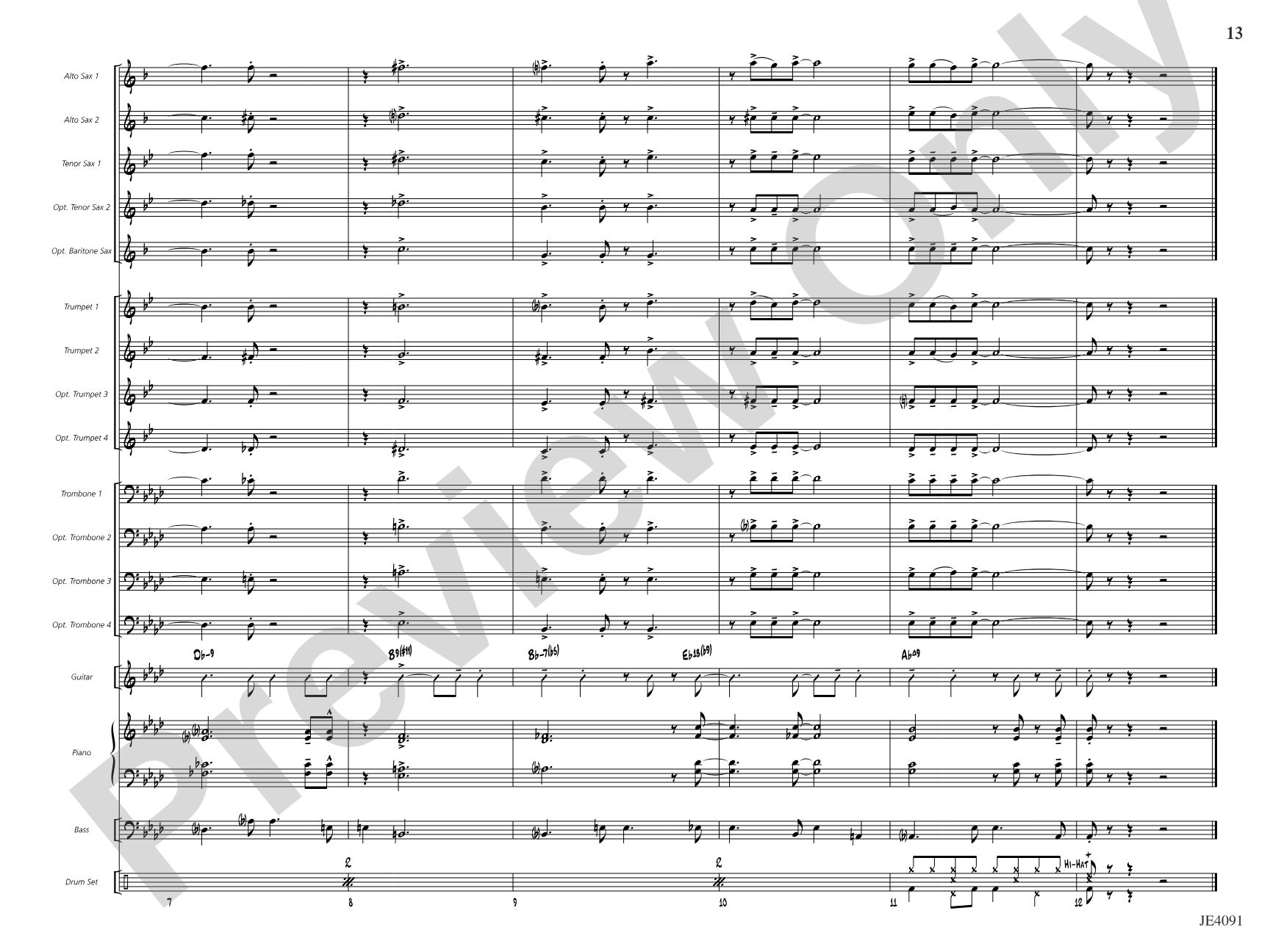 Warm-ups for Beginning Jazz Ensemble: Jazz Ensemble Conductor Score & Parts