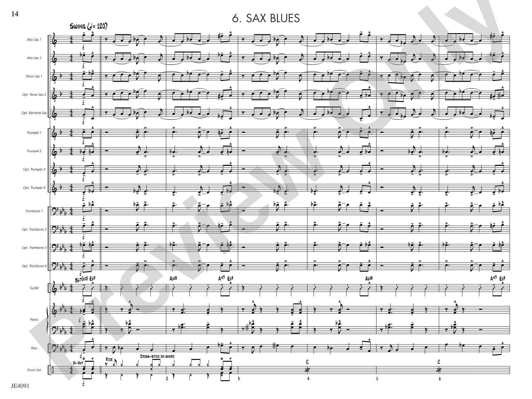 Warm-ups for Beginning Jazz Ensemble: Jazz Ensemble Conductor Score & Parts