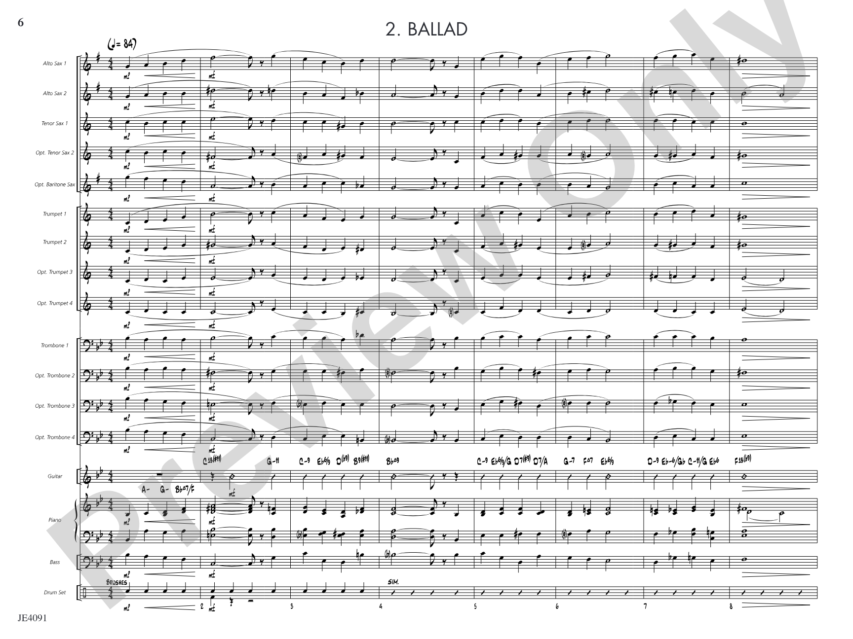 Warm-ups for Beginning Jazz Ensemble: Jazz Ensemble Conductor Score & Parts