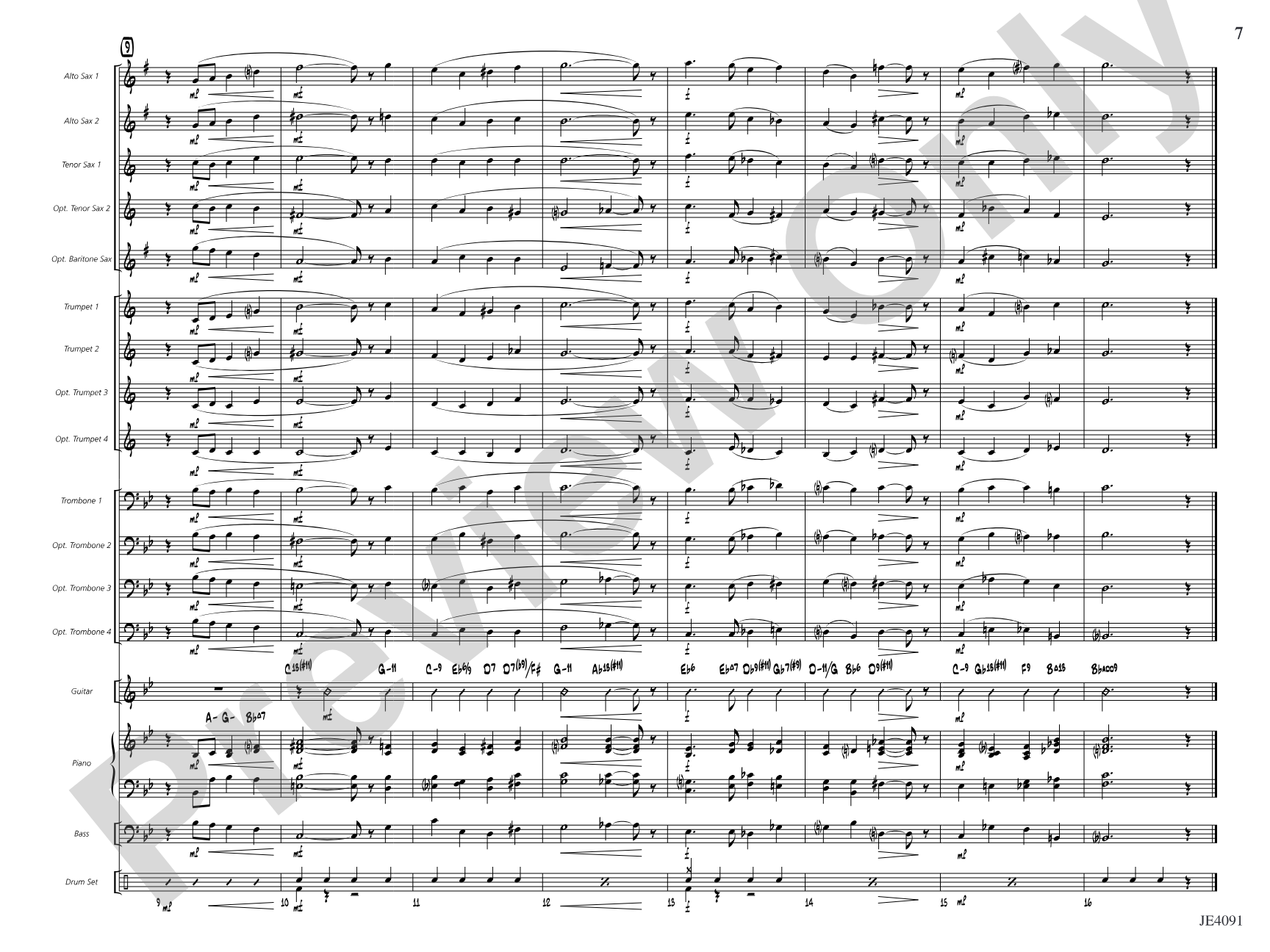 Warm-ups for Beginning Jazz Ensemble: Jazz Ensemble Conductor Score & Parts