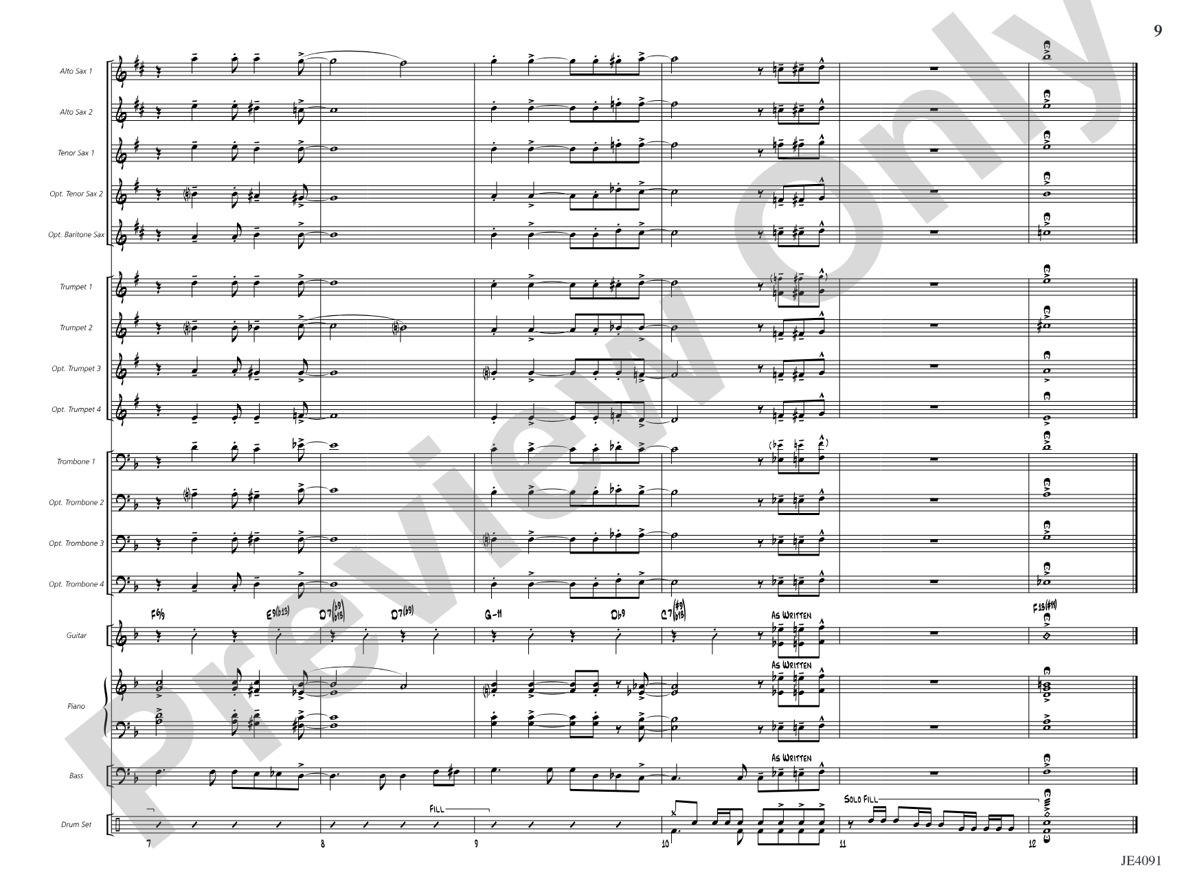 Warm-ups for Beginning Jazz Ensemble: Jazz Ensemble Conductor Score & Parts