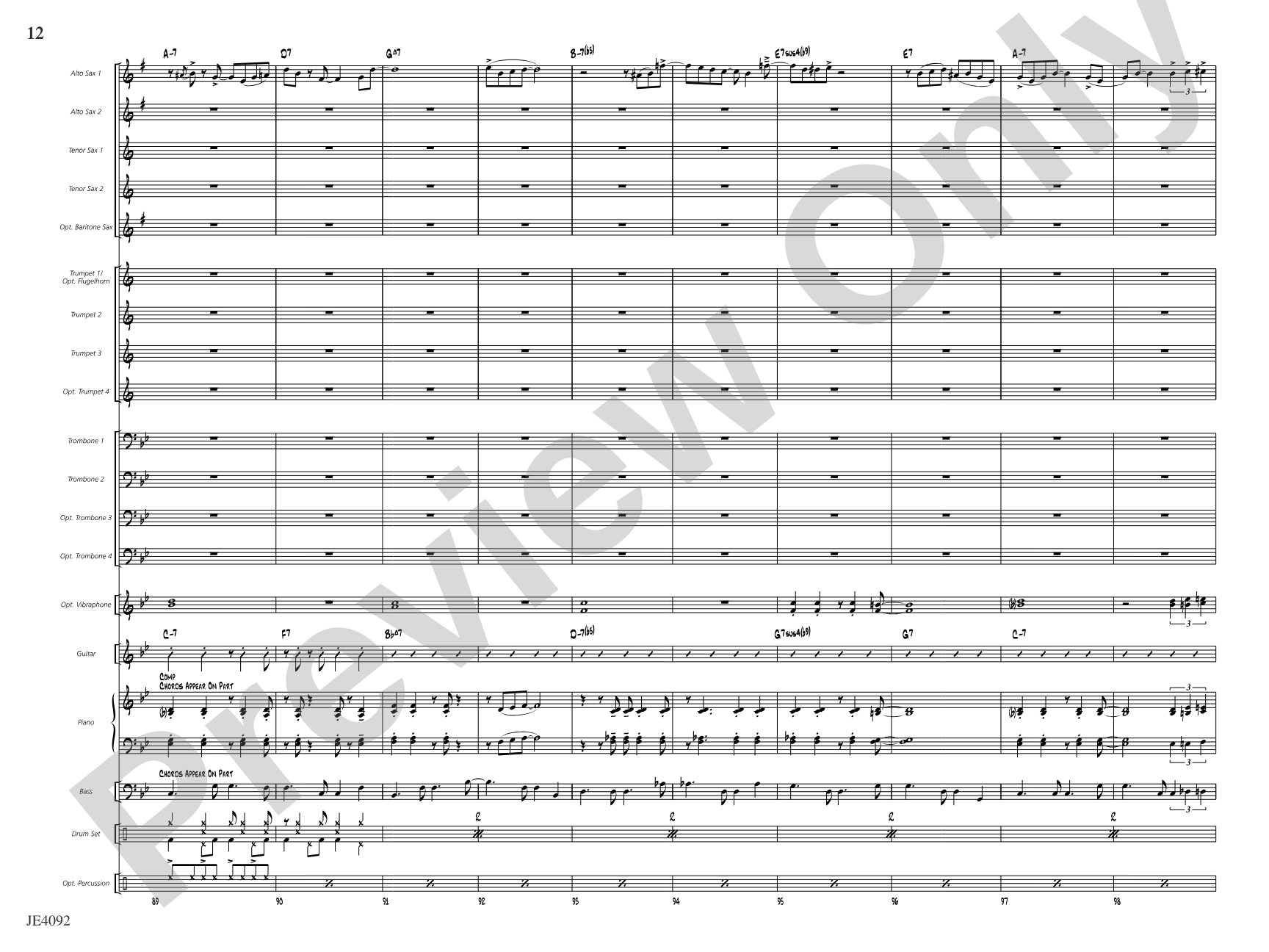 Carnaval: Jazz Ensemble Conductor Score & Parts