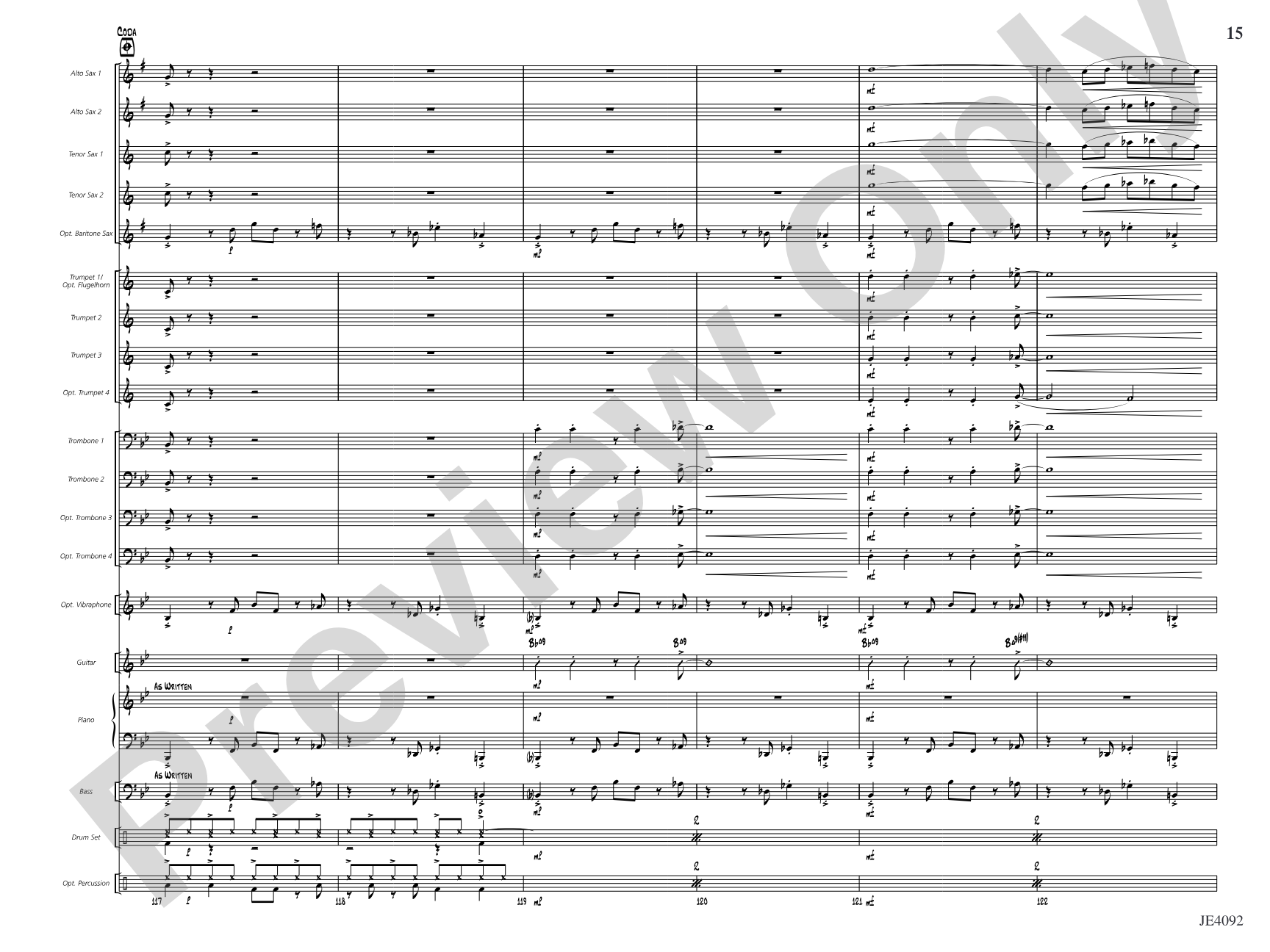 Carnaval: Jazz Ensemble Conductor Score & Parts