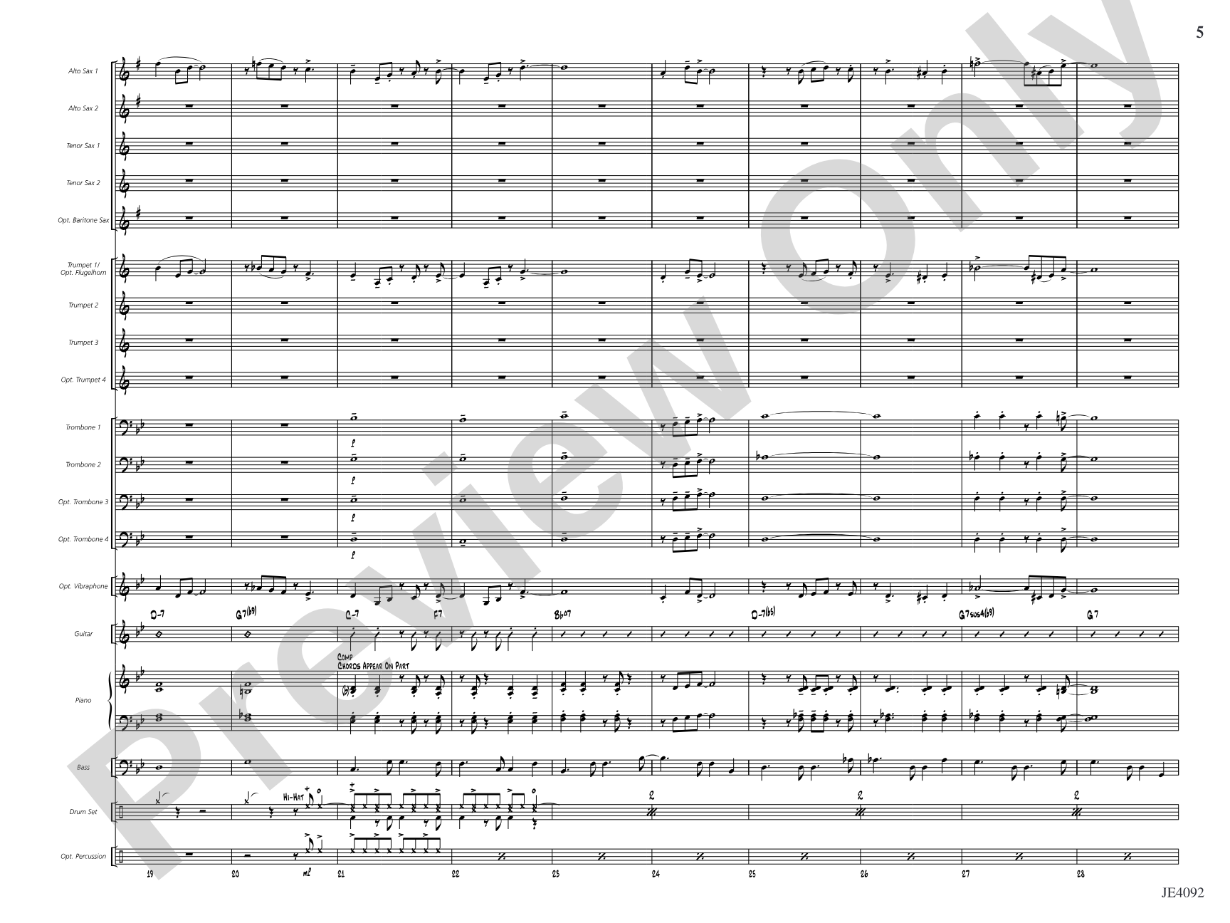 Carnaval: Jazz Ensemble Conductor Score & Parts