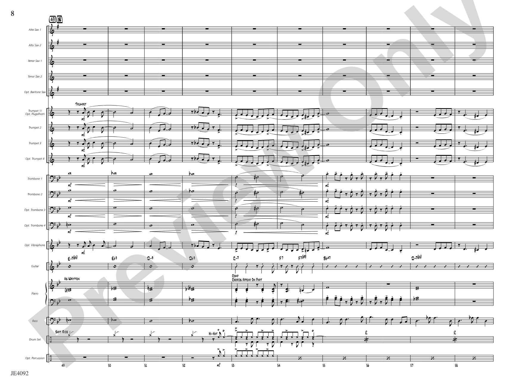 Carnaval: Jazz Ensemble Conductor Score & Parts