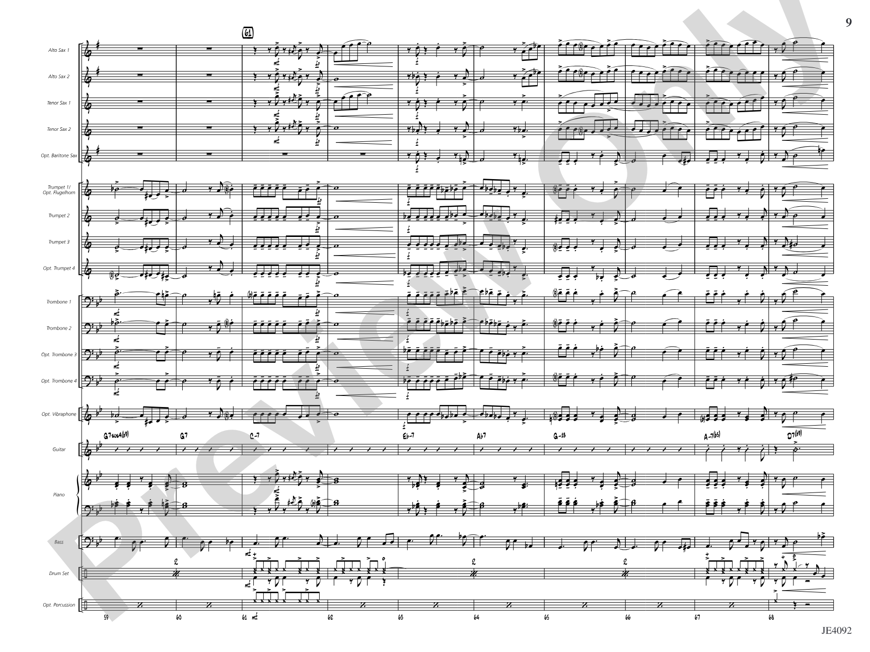 Carnaval: Jazz Ensemble Conductor Score & Parts