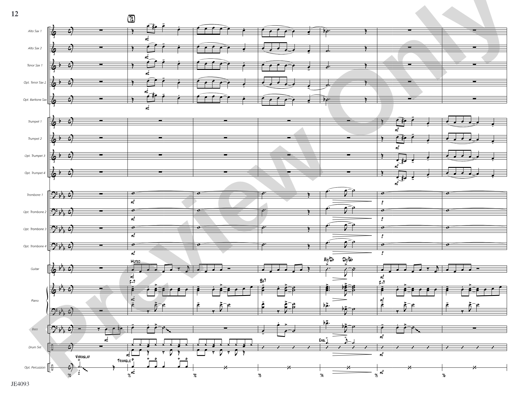 Pshaw: Jazz Ensemble Conductor Score & Parts