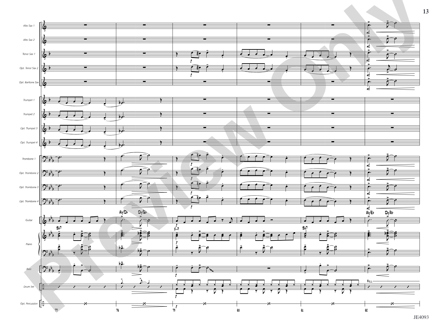 Pshaw: Jazz Ensemble Conductor Score & Parts