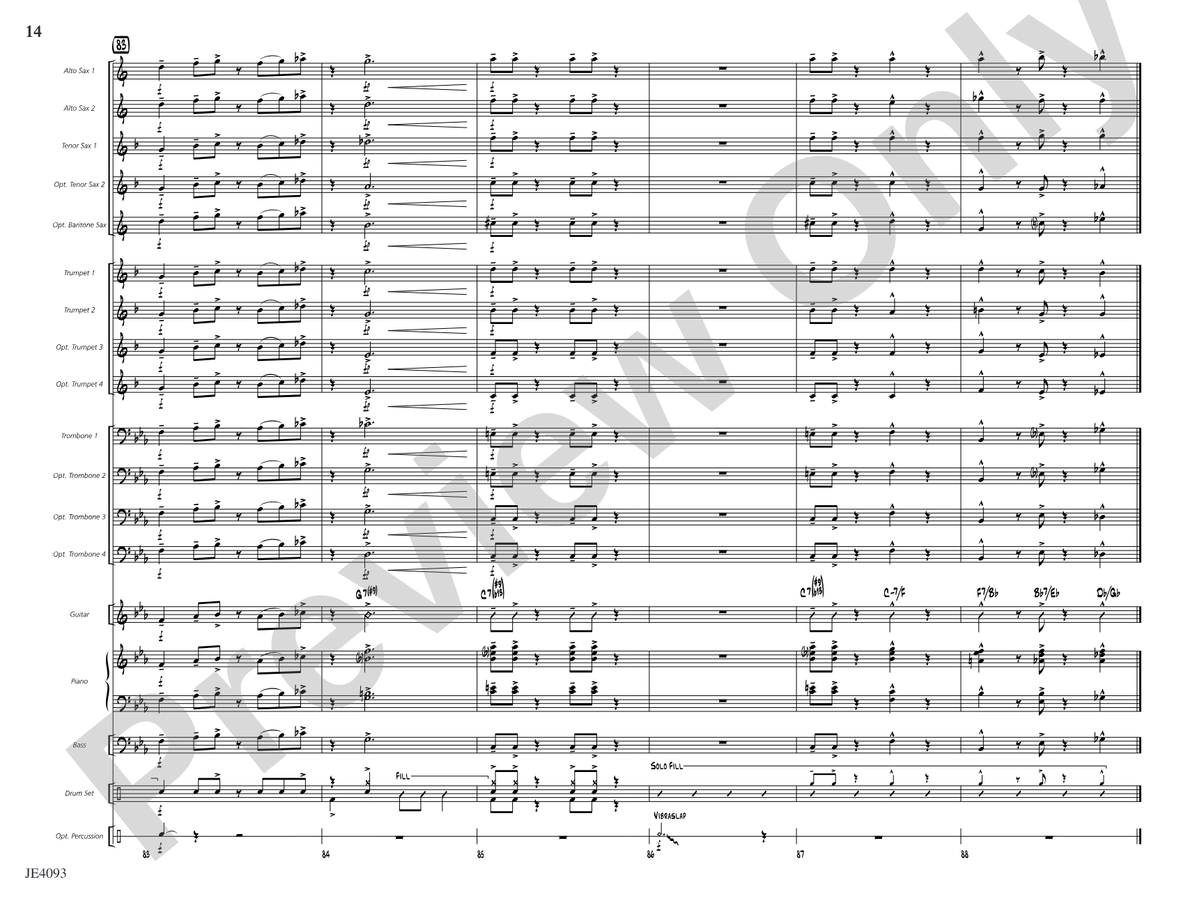 Pshaw: Jazz Ensemble Conductor Score & Parts