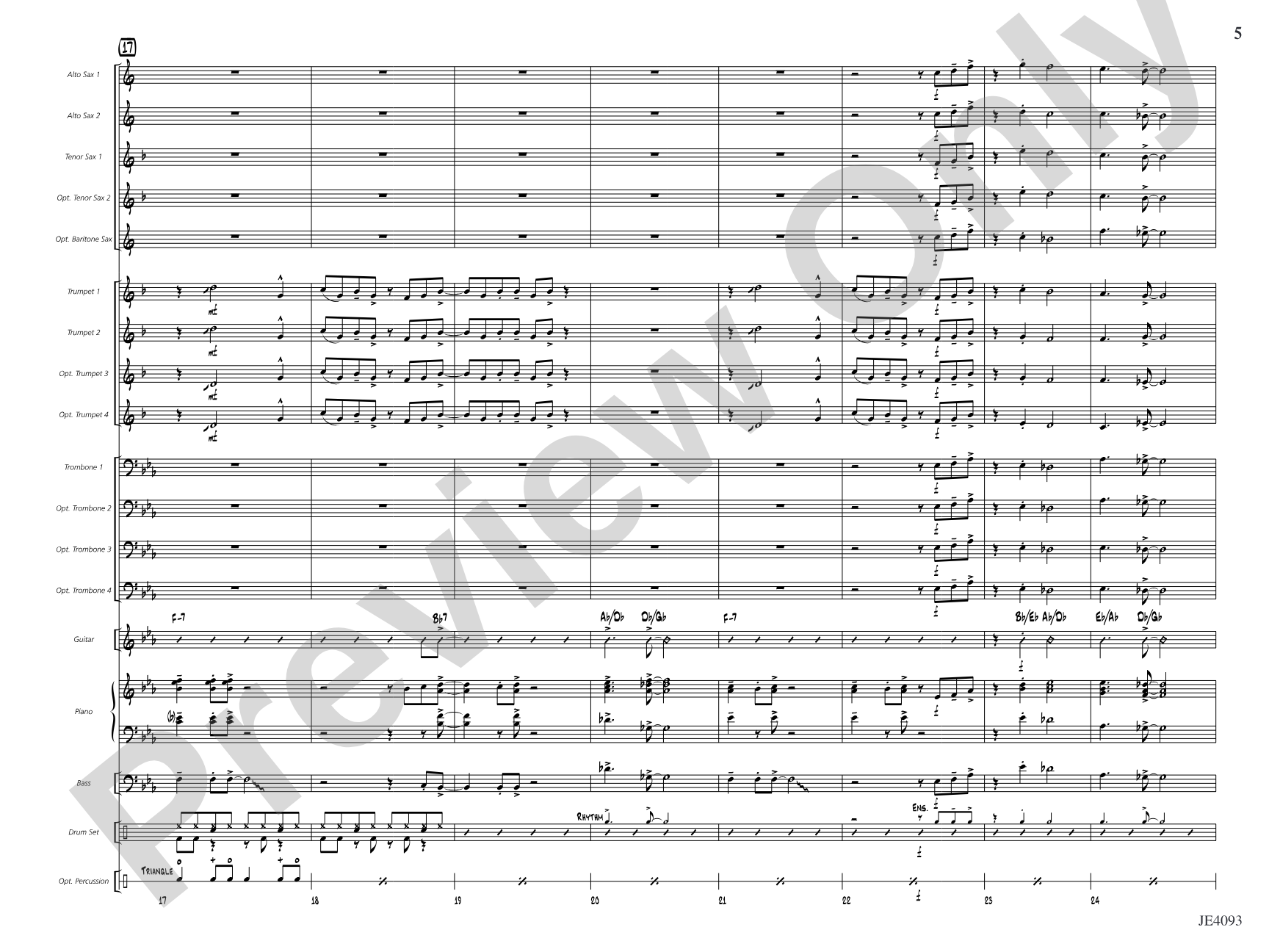 Pshaw: Jazz Ensemble Conductor Score & Parts