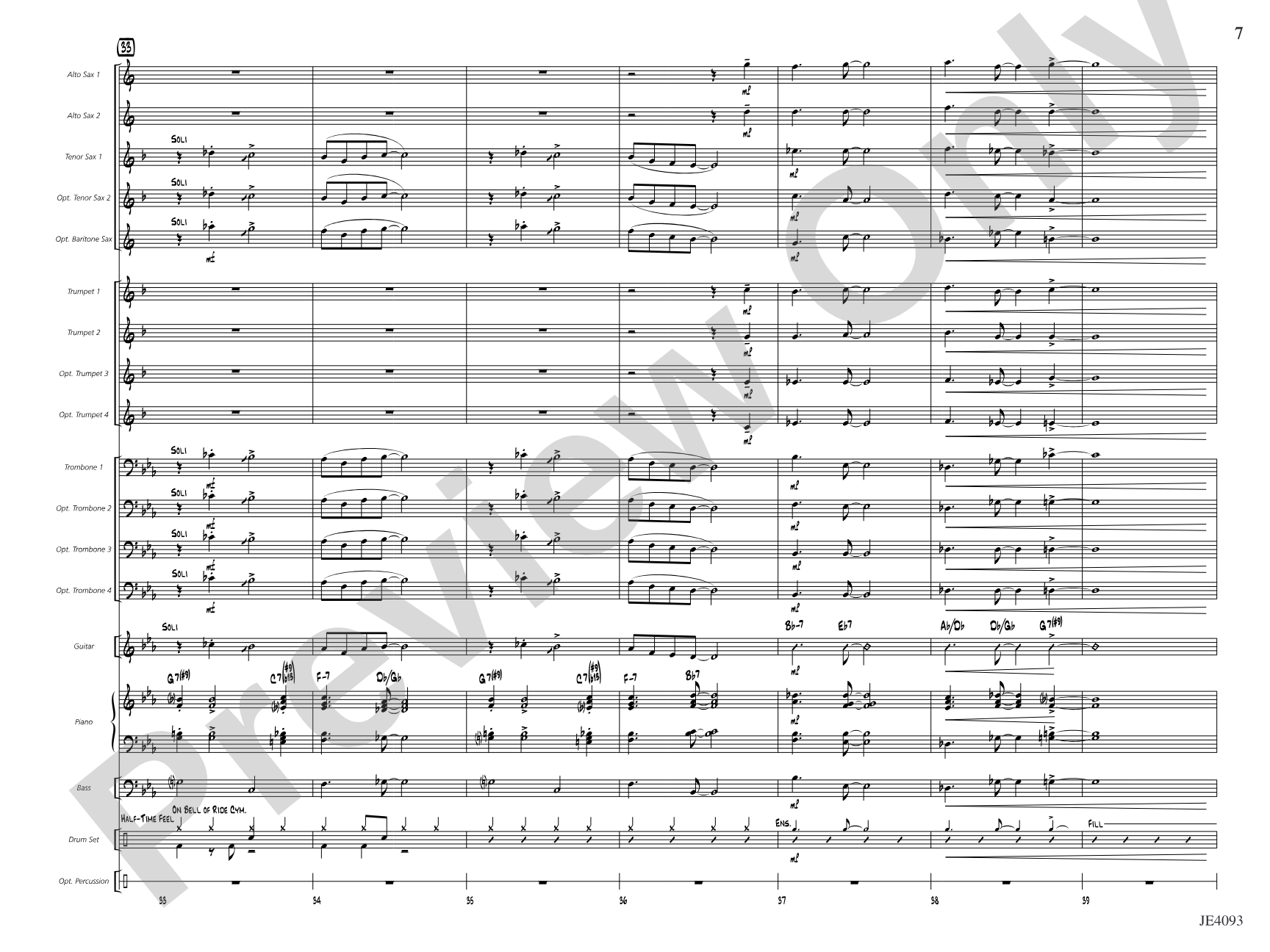 Pshaw: Jazz Ensemble Conductor Score & Parts