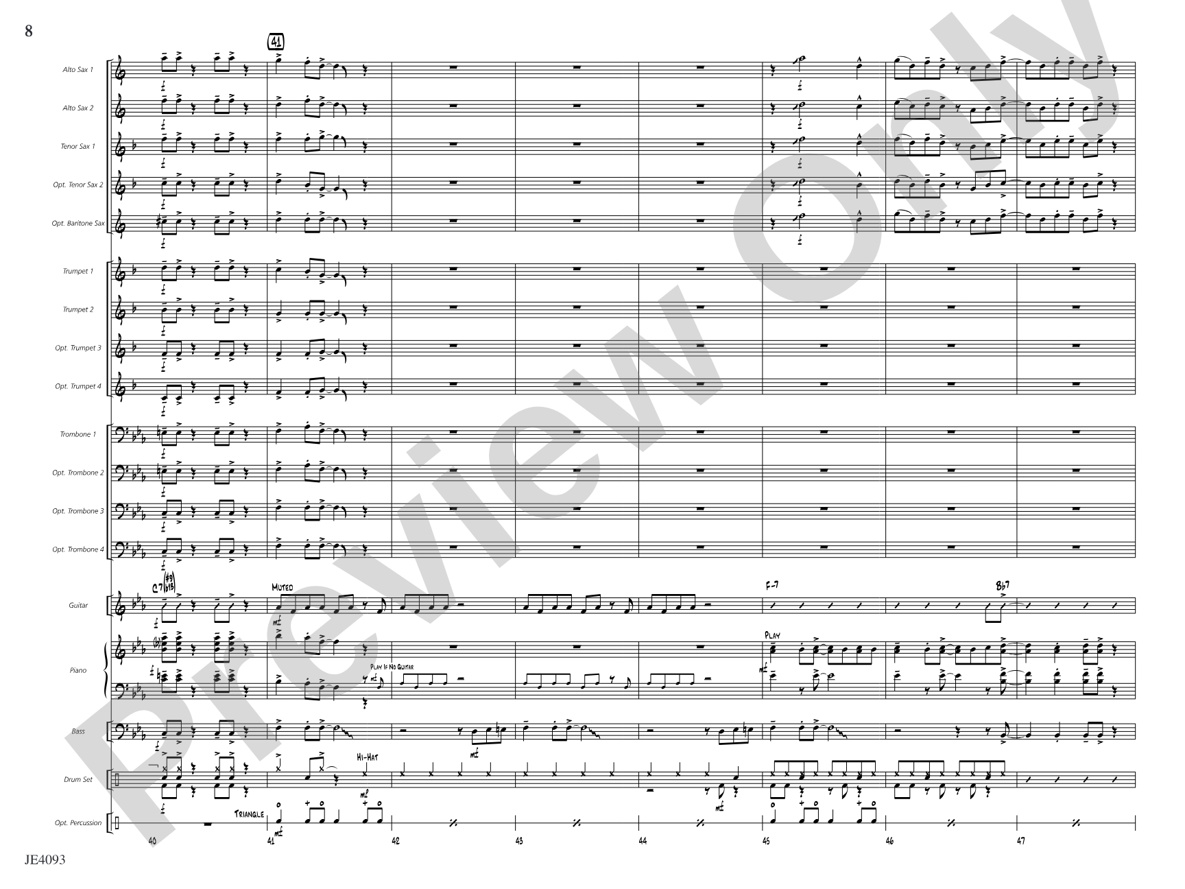 Pshaw: Jazz Ensemble Conductor Score & Parts