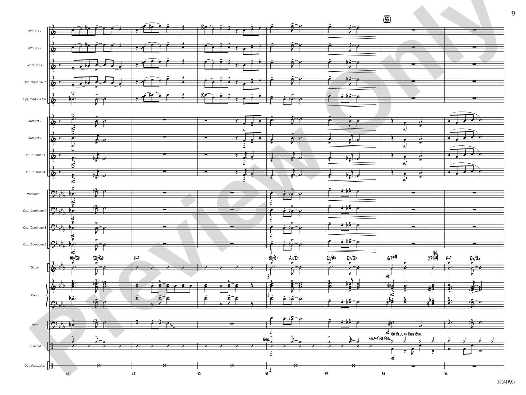 Pshaw: Jazz Ensemble Conductor Score & Parts