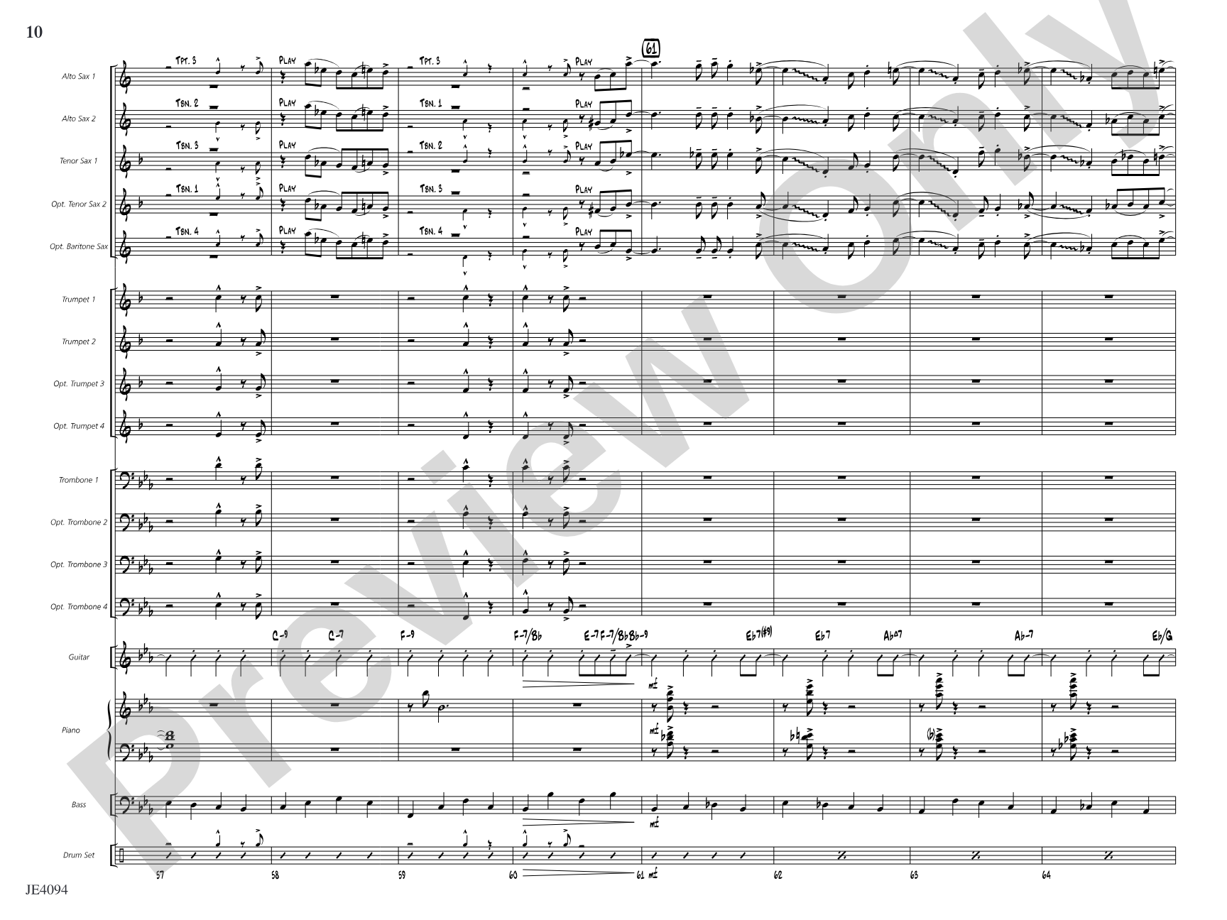 Riddle in Swing: Jazz Ensemble Conductor Score & Parts
