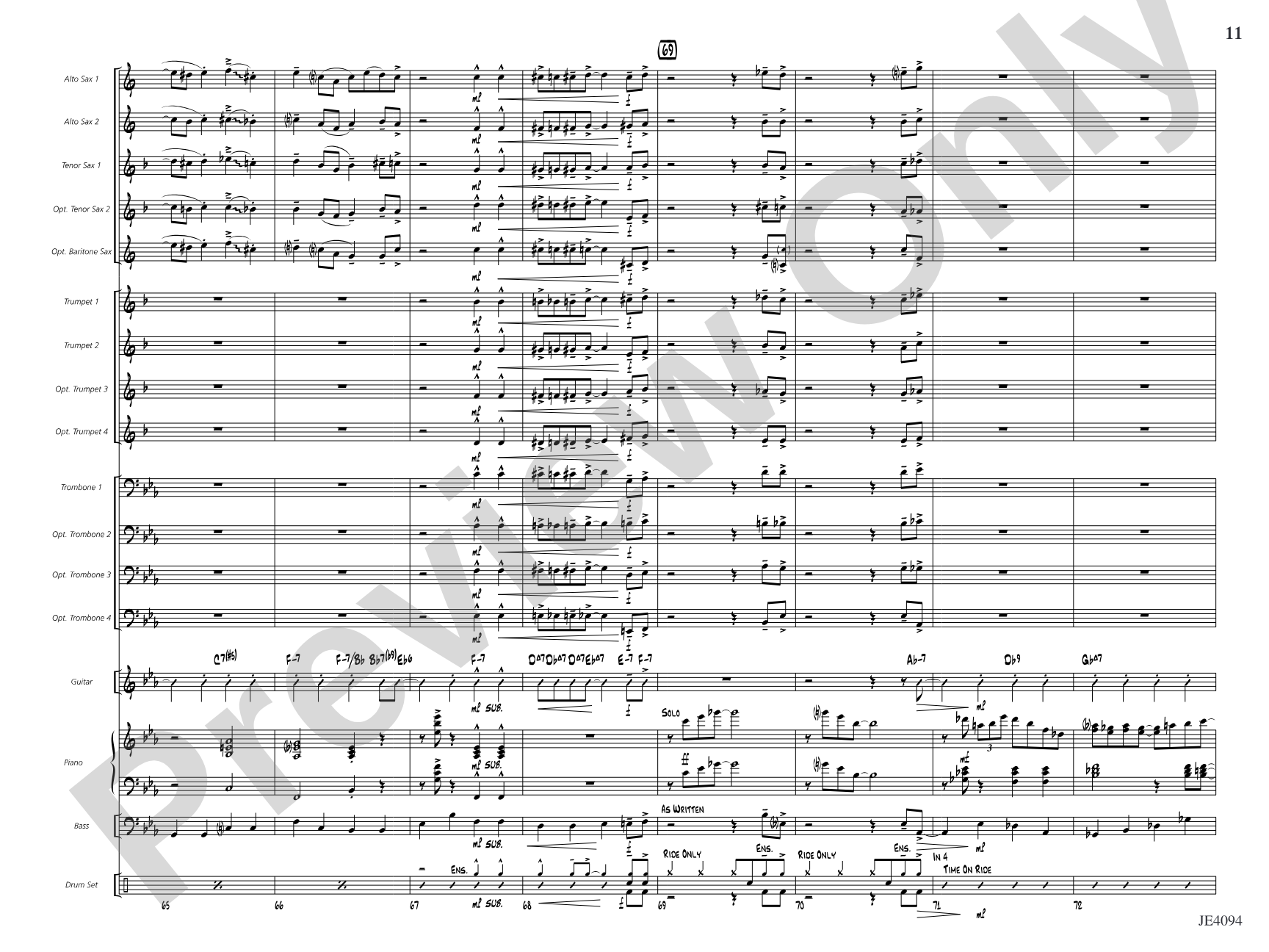 Riddle in Swing: Jazz Ensemble Conductor Score & Parts