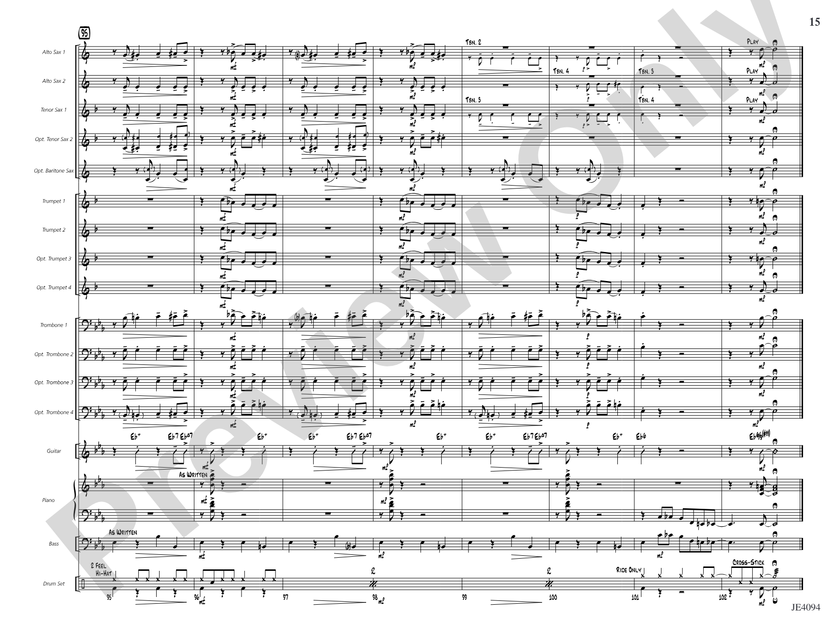 Riddle in Swing: Jazz Ensemble Conductor Score & Parts