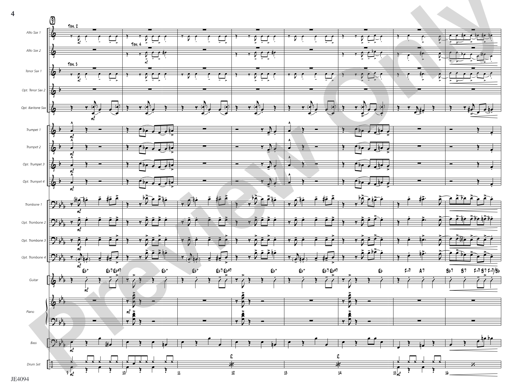 Riddle in Swing: Jazz Ensemble Conductor Score & Parts