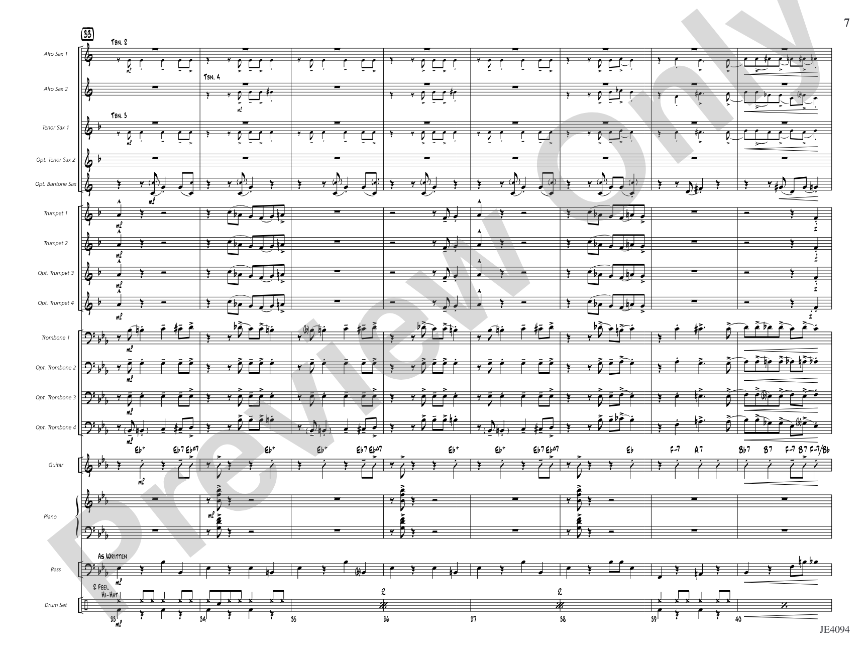 Riddle in Swing: Jazz Ensemble Conductor Score & Parts
