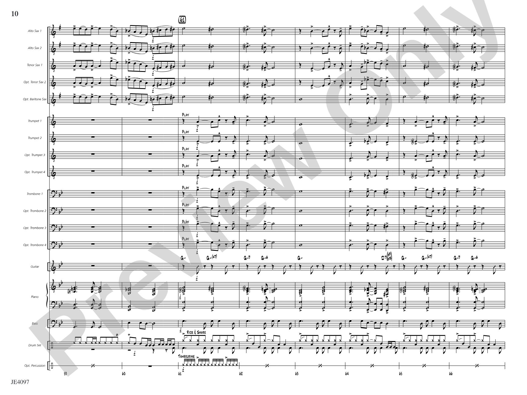 Wade in the Water: Jazz Ensemble Conductor Score & Parts
