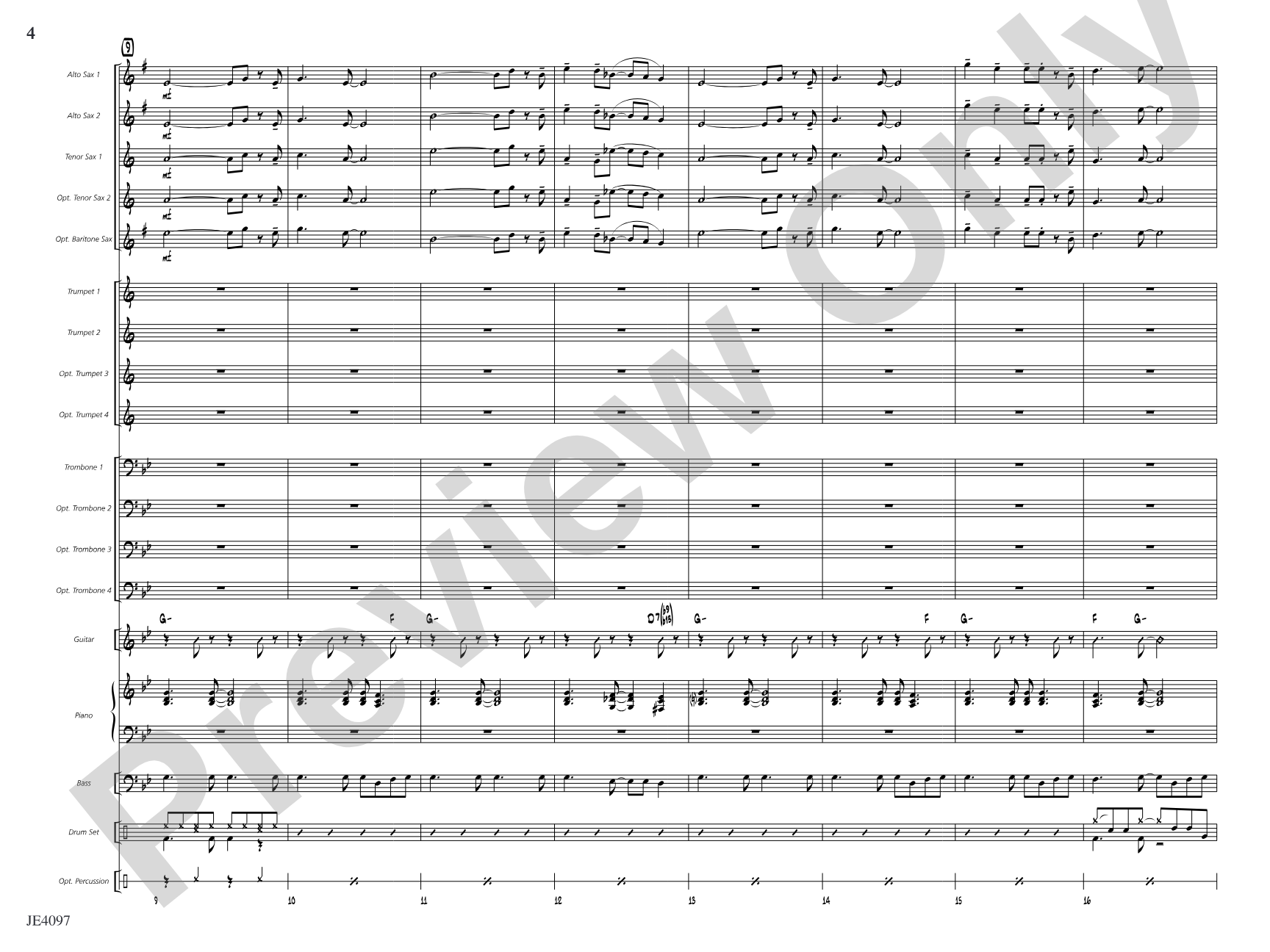 Wade in the Water: Jazz Ensemble Conductor Score & Parts