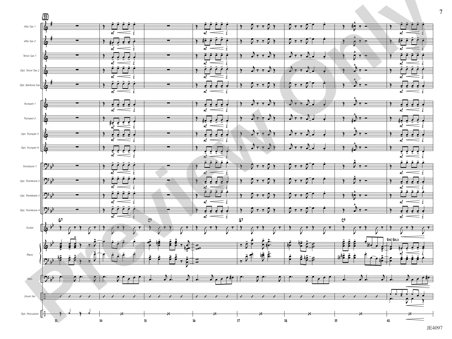 Wade in the Water: Jazz Ensemble Conductor Score & Parts