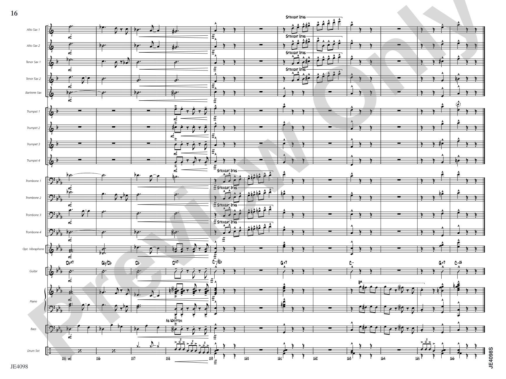 Blues für Elise: Jazz Ensemble Conductor Score & Parts