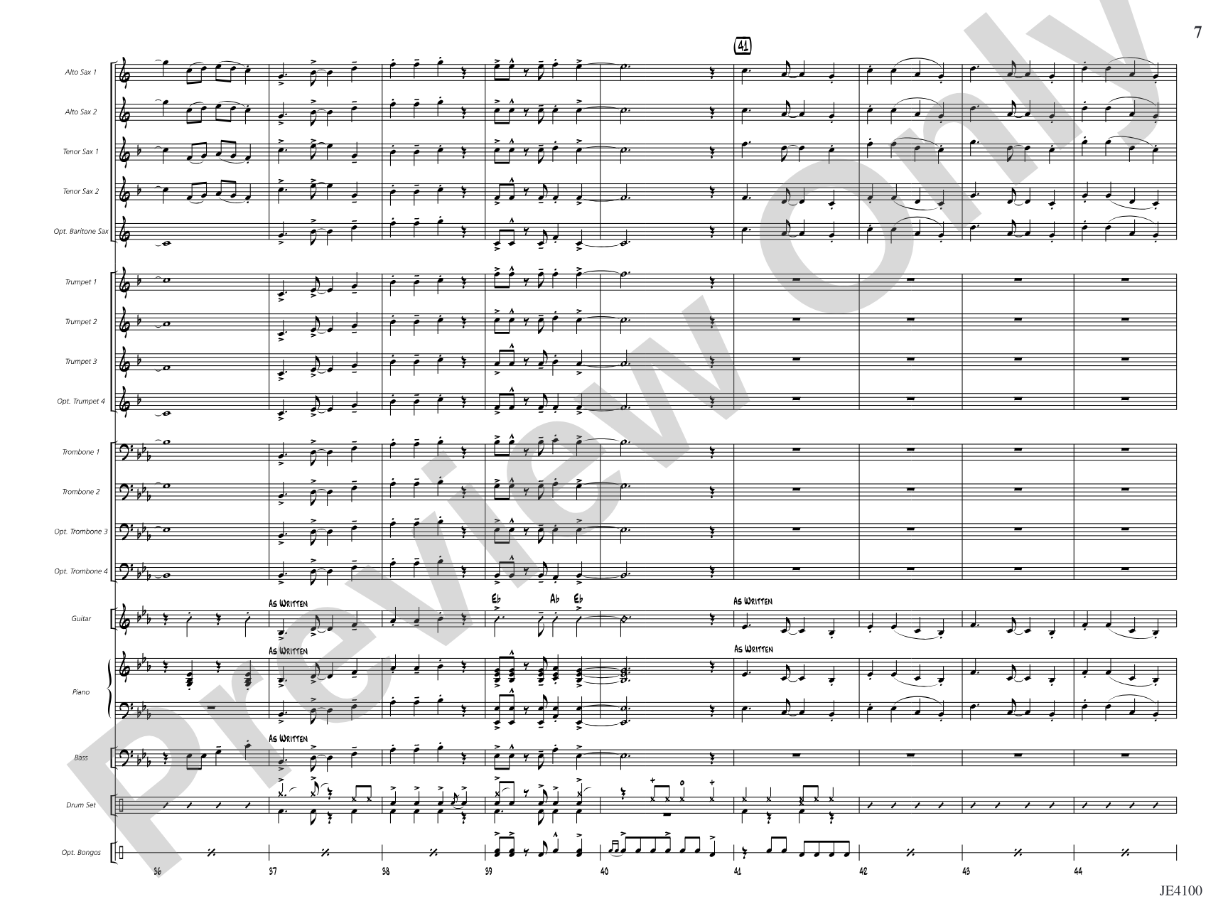 Everything's Irie: Jazz Ensemble Conductor Score & Parts