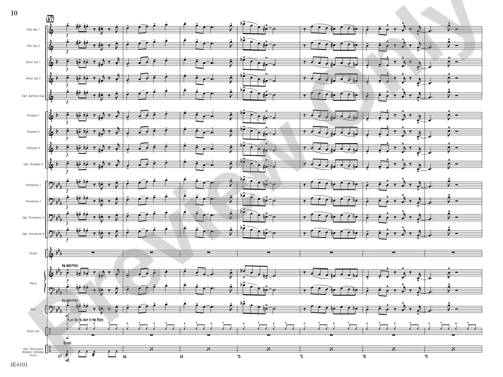 Mambo Jambo: Jazz Ensemble Conductor Score & Parts