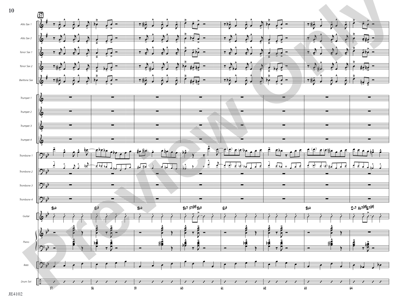Jump O'Clock One: Jazz Ensemble Conductor Score & Parts