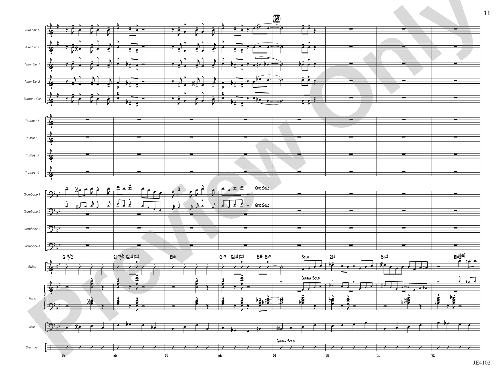 Jump O'Clock One: Jazz Ensemble Conductor Score & Parts