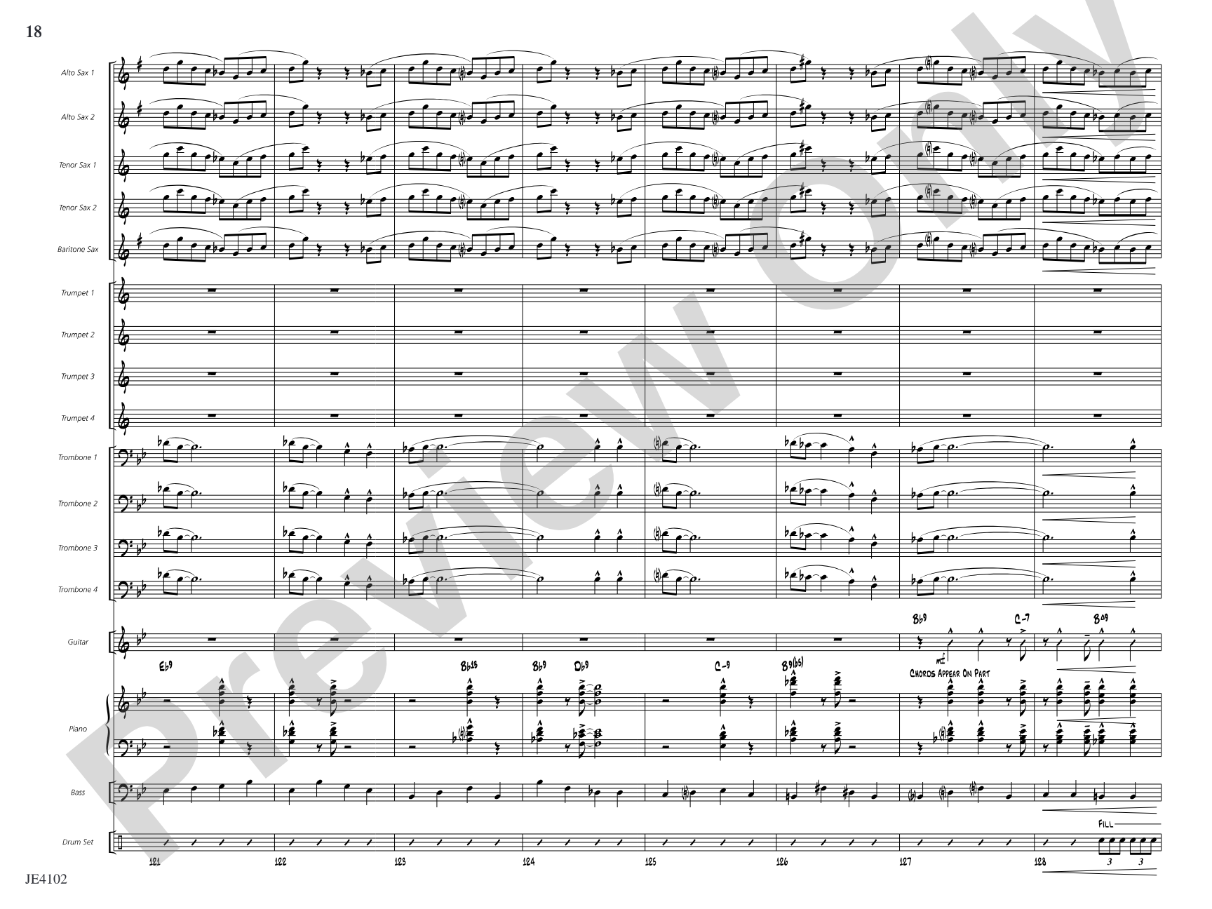 Jump O'Clock One: Jazz Ensemble Conductor Score & Parts