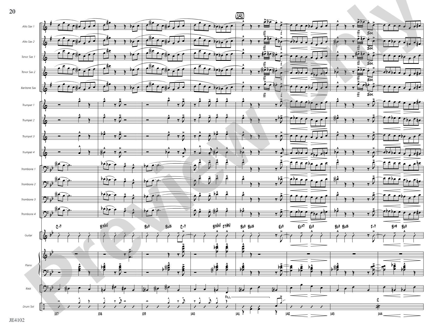 Jump O'Clock One: Jazz Ensemble Conductor Score & Parts