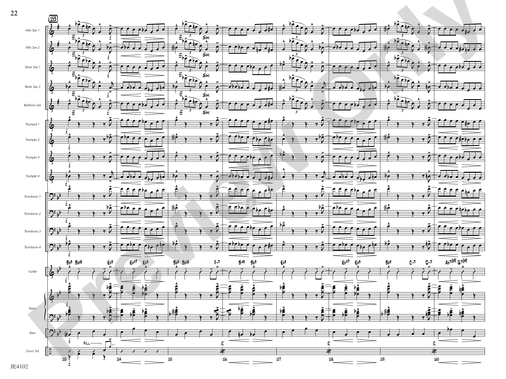 Jump O'Clock One: Jazz Ensemble Conductor Score & Parts