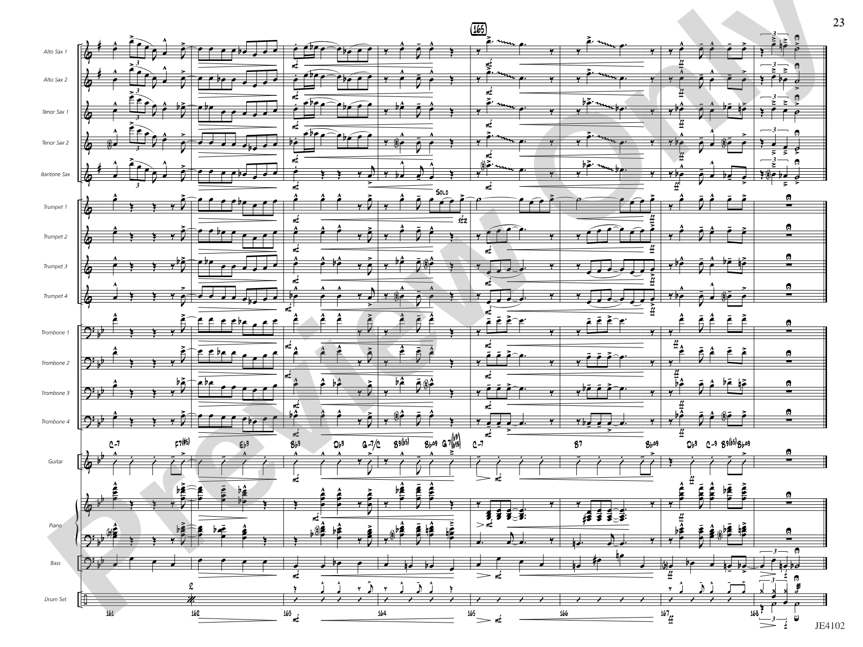 Jump O'Clock One: Jazz Ensemble Conductor Score & Parts